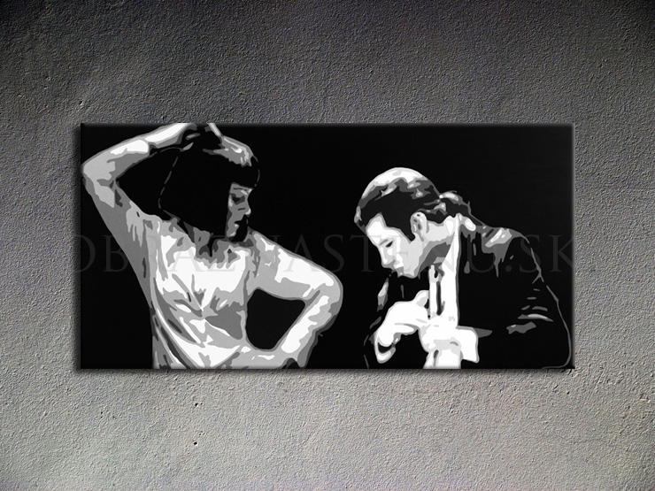 Maľovaný POP ART obraz na stenu Pulp Fiction !!!AKCIA!!!