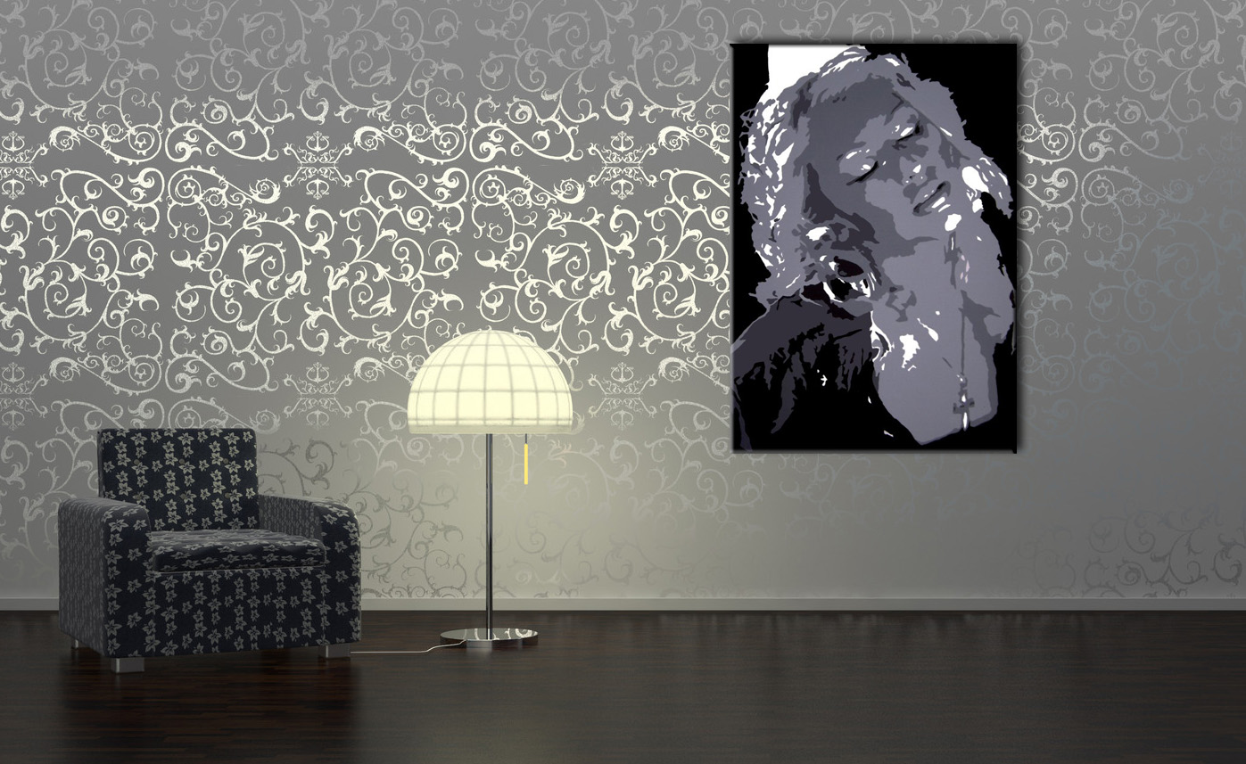 Maľovaný POP ART obraz na stenu Christina Aguilera