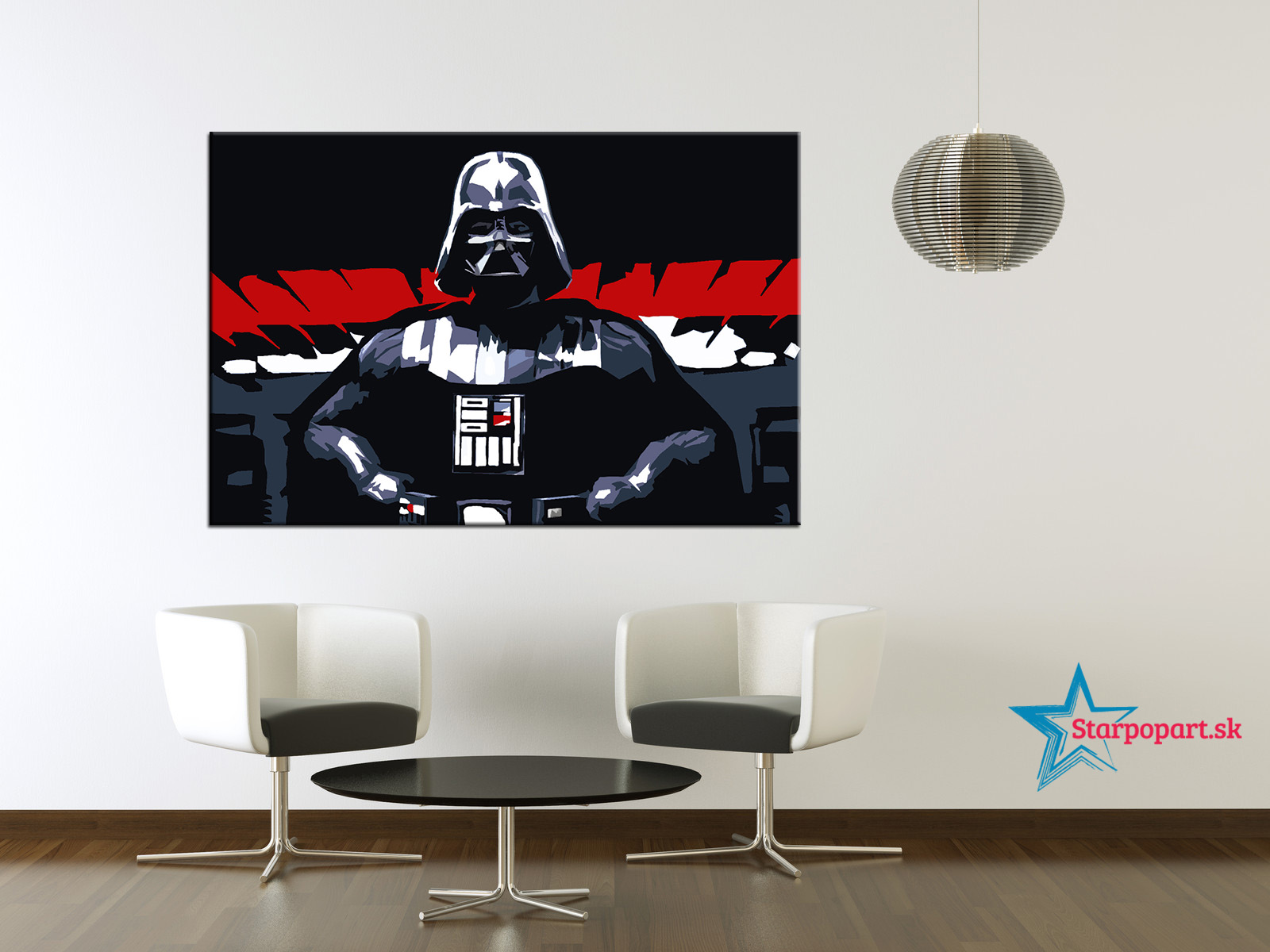 Maľovaný POP ART obraz na stenu STAR WARS - Darth Vader
