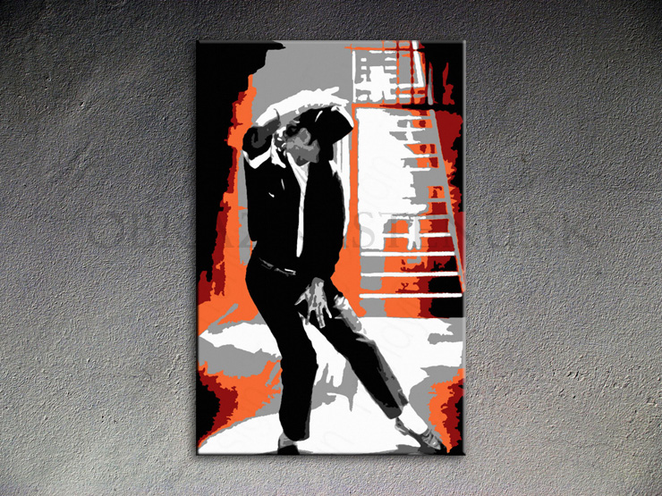 Ručne maľovaný POP Art Michael Jackson 1 dielny