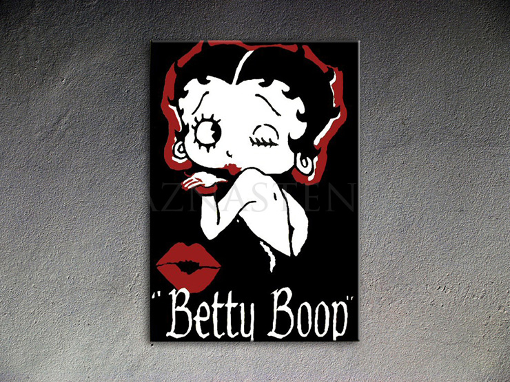 Maľovaný POP ART obraz na stenu Betty Boop