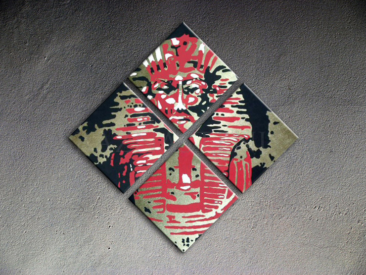 Ručne maľovaný POP Art Tutan Chamon