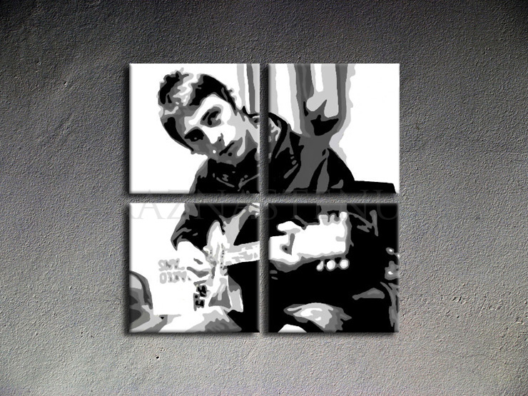 Ručne maľovaný POP Art Paul Weller