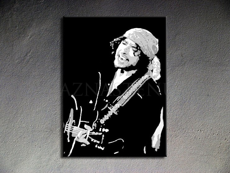 Maľovaný POP ART obraz na stenu Bob Dylan