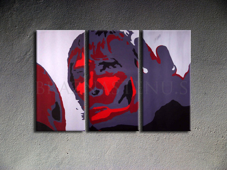 Ručne maľovaný POP Art Ian Brown 3 dielny 