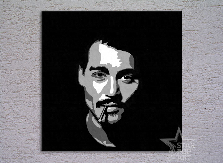 Maľovaný POP ART obraz na stenu Johnny Depp