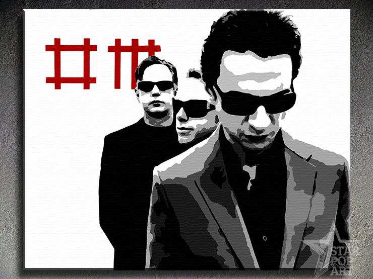 Maľovaný POP ART obraz na stenu Depeche Mode