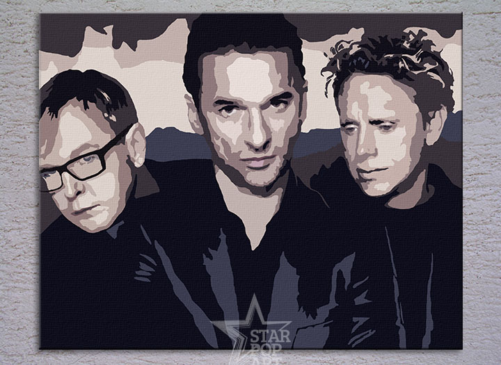 Maľovaný POP ART obraz na stenu Depeche Mode
