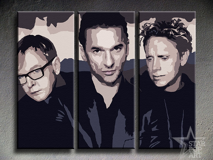 Ručne maľovaný POP Art Depeche Mode