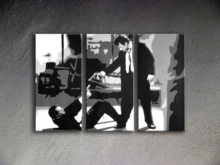 Ručne maľovaný POP Art „Reservoir Dogs“ 3 dielny