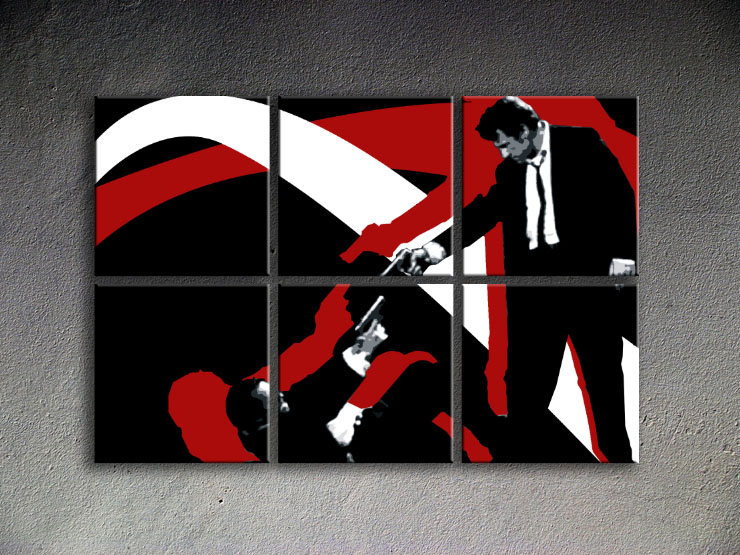 Ručne maľovaný POP Art „Reservoir Dogs“  6 dielny 