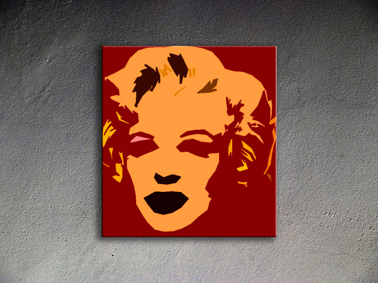 Maľovaný POP ART Marilyn Monroe 