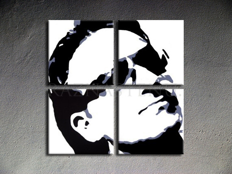 Ručne maľovaný POP Art BONO-U2